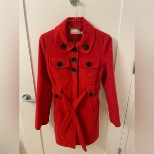 Karen Mullen soft ted coat with front tie and buttons